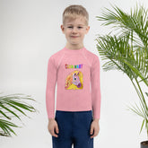 Front view of Fairy Castle Dreamland Kids Rash Guard.